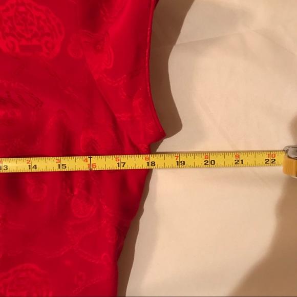 Authentics Chinese Silk Dress Red Beautiful US 8 - Picture 13 of 16